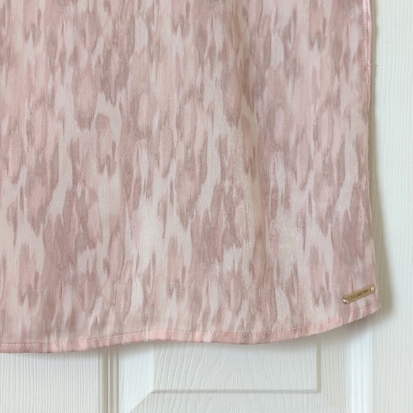 Jason Wu Abstract Animal Print Silky Scoop Neck Relaxed Tank Top Light Pink XL - Picture 8 of 11